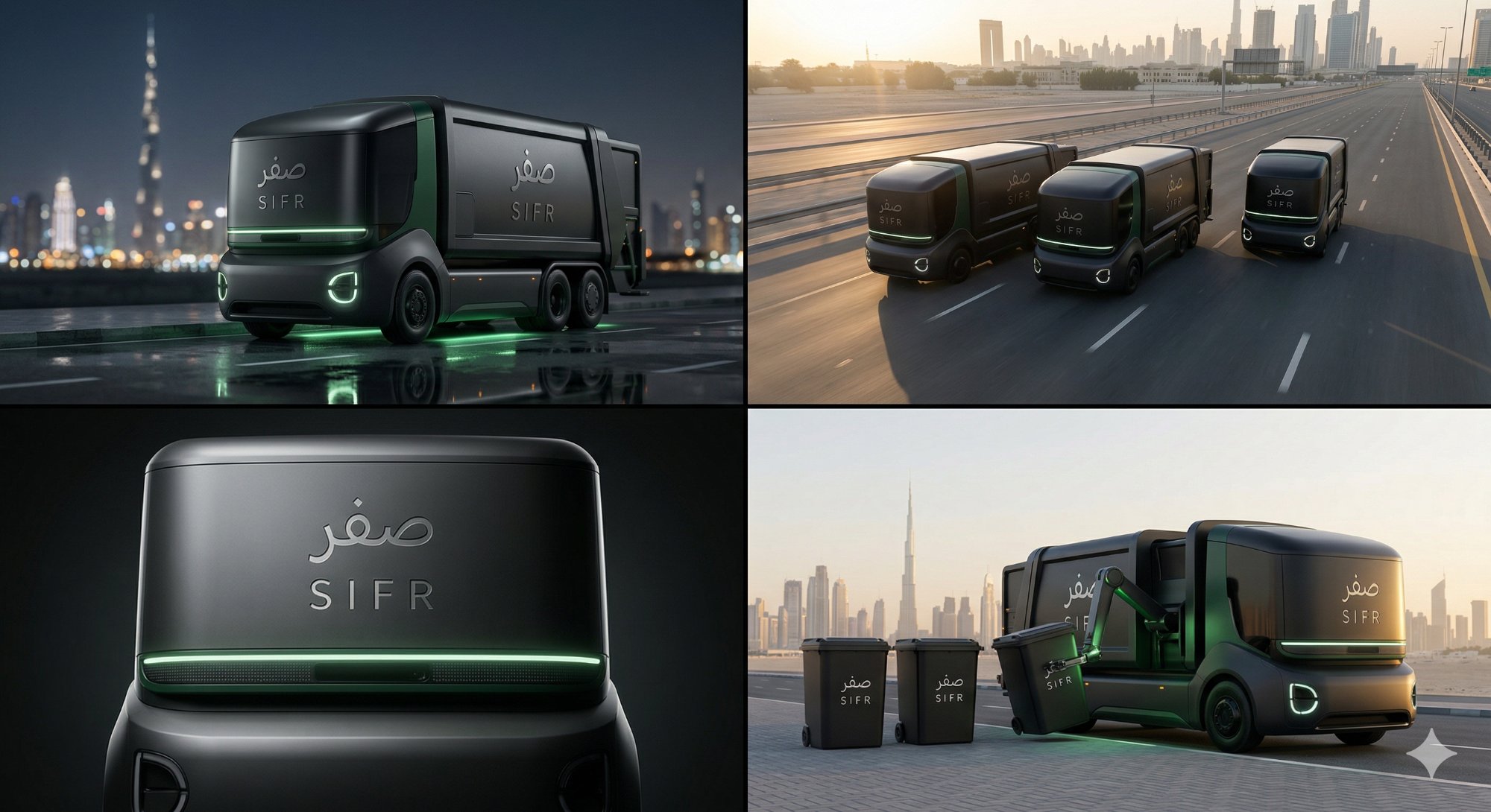SIFR smart bins and electric collection truck deployed in Dubai district
